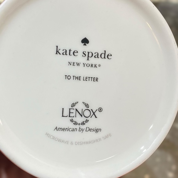 Kate Spade To The Letter “K” Coffee Tea Mug Cup Orange Purple Lenox - Picture 5 of 7